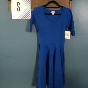 NWT Gorgeous Blue S LuLaRoe Nicole dress